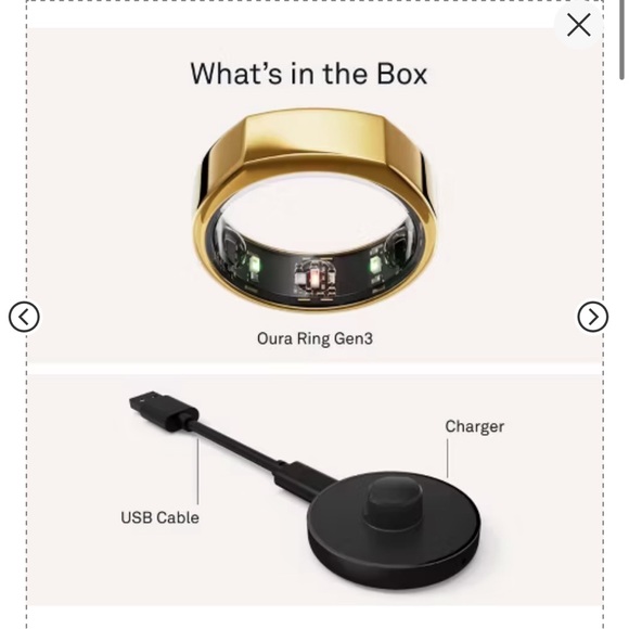 Oura Gen3 Heritage Gold US8 Excellent Condition - Picture 11 of 12